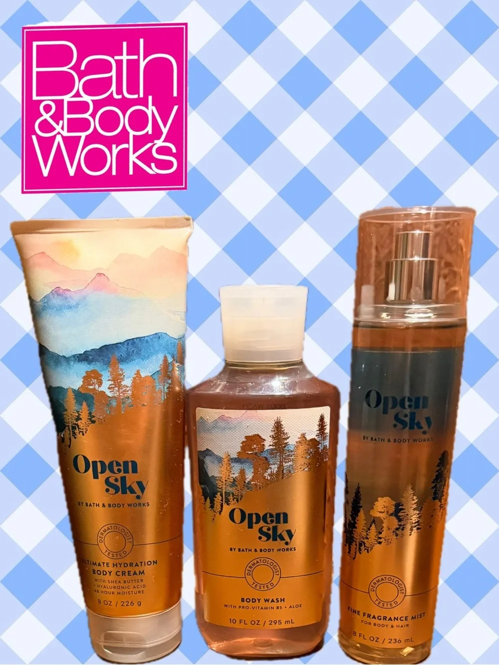 BATH & BODY WORKS 3 pc Bundle - Open Sky